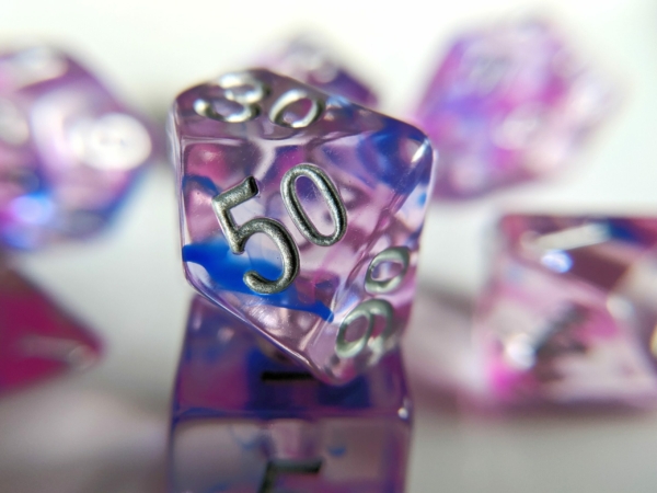pink sapphire dice