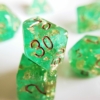Wedding Dice green and Gold