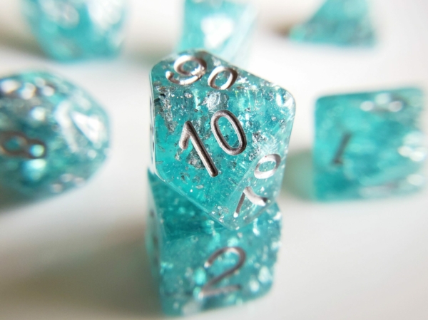 Wedding Dice Teal and Silver
