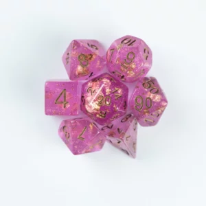 Fuchsia dice on White background