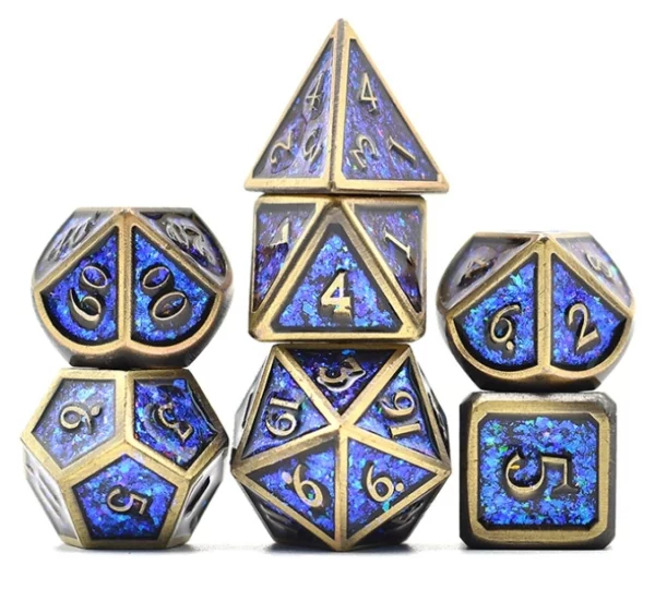 Color Shift Metal Blue and Bronze Dice