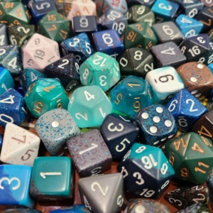 Curated Pound of Dice Blue