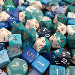 Curated Pound of Dice - Light Blue