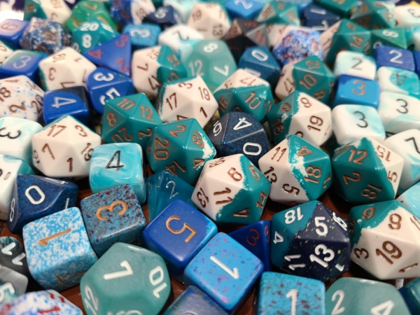 Curated Pound of Dice - Light Blue